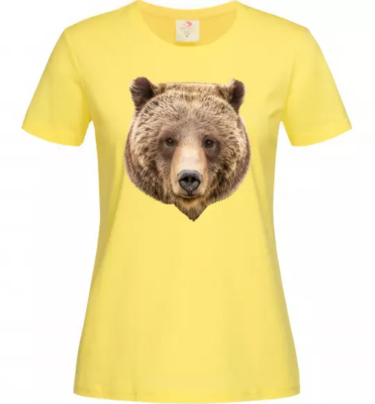 Жіноча футболка Ведмідь фото Лимонний фото