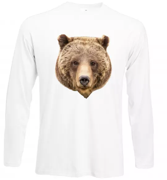 Лонгслив Ведмідь фото Белый фото