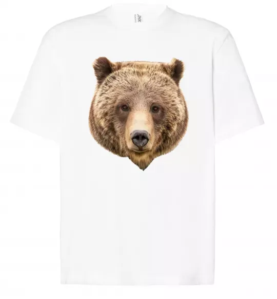 Футболка Оверсайз Ведмідь фото Белый фото