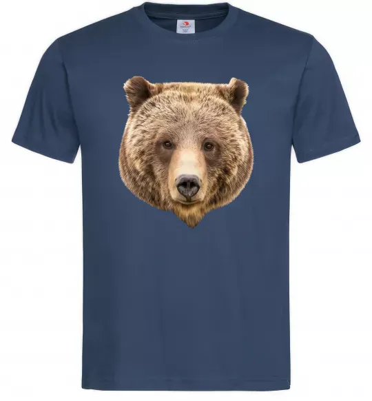 Мужская футболка Ведмідь фото Темно-синий фото
