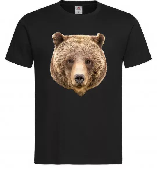 Мужская футболка Ведмідь фото Черный фото