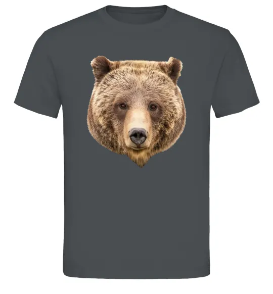 Мужская футболка Ведмідь фото Графит фото