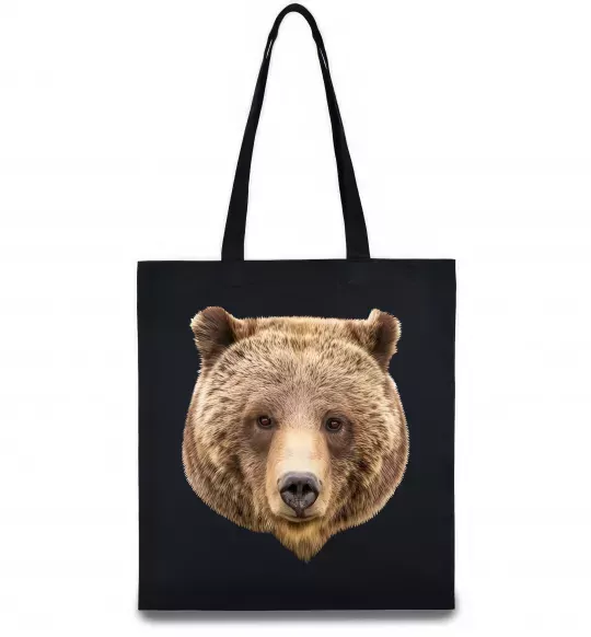 Эко-сумка Ведмідь фото Черный фото