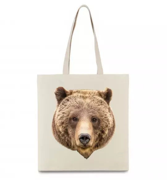 Эко-сумка Ведмідь фото Бежевый фото