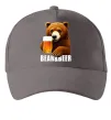 Кепка Bear and beer Серый фото