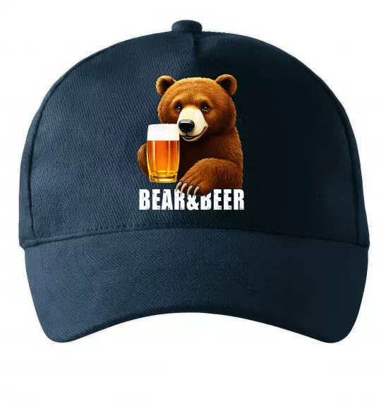 Кепка Bear and beer Темно-синий фото