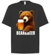 Футболка Оверсайз Bear and beer Черный фото