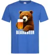 Чоловіча футболка Bear and beer Яскраво-синій фото