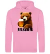Чоловіча толстовка (худі) Bear and beer Рожевий фото