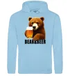Жіноча толстовка (худі) Bear and beer Блакитний фото