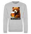 Свитшот Bear and beer Серый меланж фото