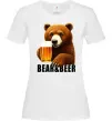 Жіноча футболка Bear and beer Білий фото