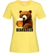 Жіноча футболка Bear and beer Лимонний фото