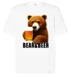 Футболка Оверсайз Bear and beer Белый фото