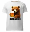 Мужская премиум футболка Bear and beer Белый фото