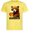 Чоловіча футболка Bear and beer Лимонний фото