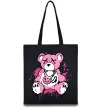 Еко-сумка Bear pink Чорний фото
