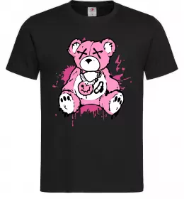 Мужская футболка Bear pink Черный фото