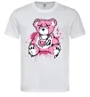 Мужская футболка Bear pink Белый фото