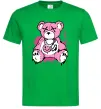 Мужская футболка Bear pink Зеленый фото
