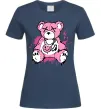 Жіноча футболка Bear pink Темно-синій фото