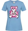 Жіноча футболка Bear pink Блакитний фото
