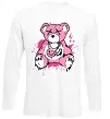 Лонгслів Bear pink Білий фото