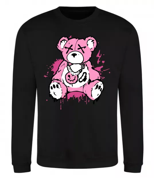 Свитшот Bear pink Черный фото