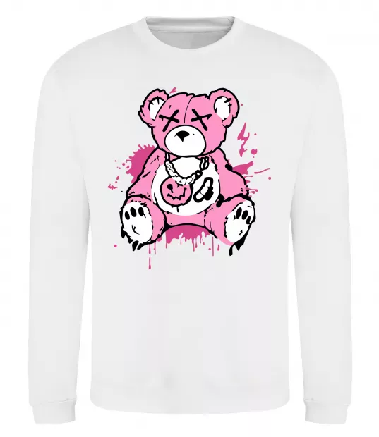 Свитшот Bear pink Белый фото