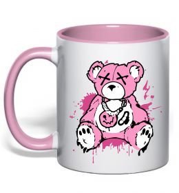 Чашка з кольоровою ручкою Bear pink Чашка з кольоровою ручкою Bear pink