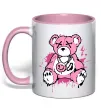 Чашка с цветной ручкой Bear pink Нежно розовый Чашка с цветной ручкой Bear pink Нежно розовый фото