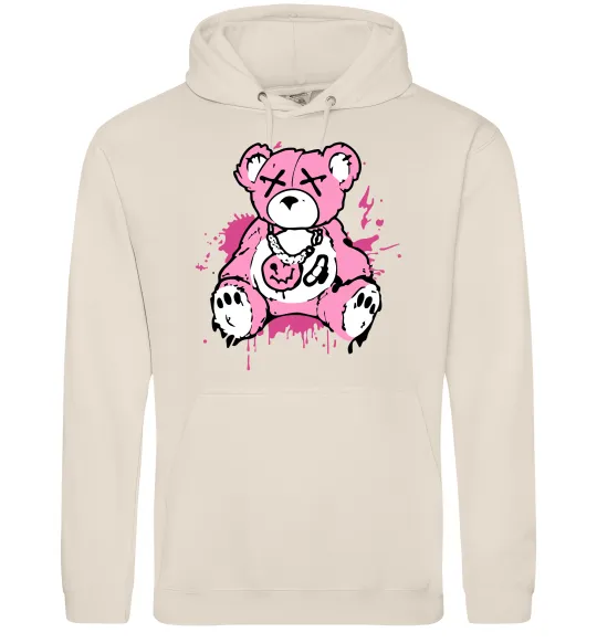 Мужская толстовка (худи) Bear pink Таш фото