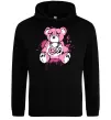 Женская толстовка (худи) Bear pink Черный фото
