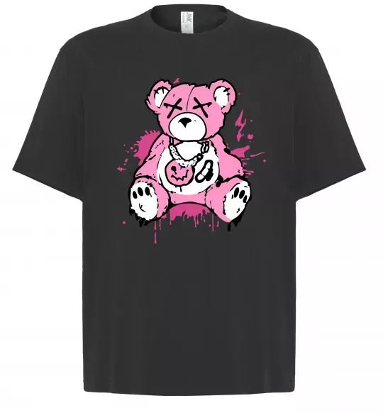 Футболка Оверсайз Bear pink Черный фото