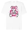 Футболка Оверсайз Bear pink Белый фото