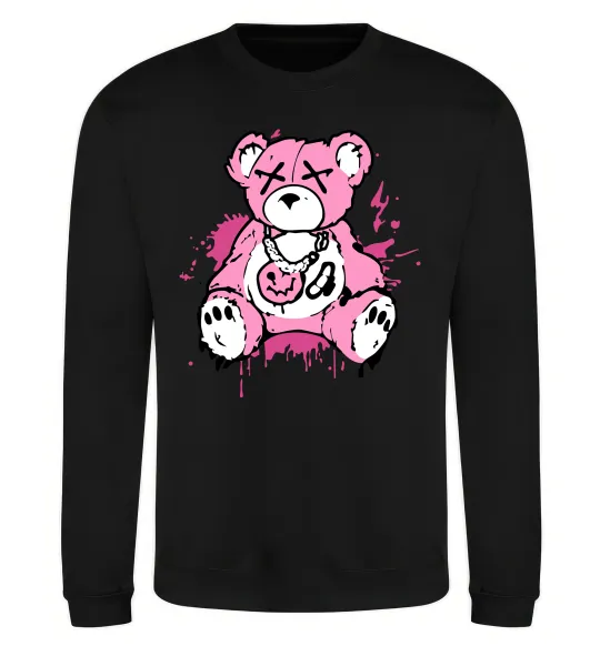 Світшот Bear pink Чорний фото