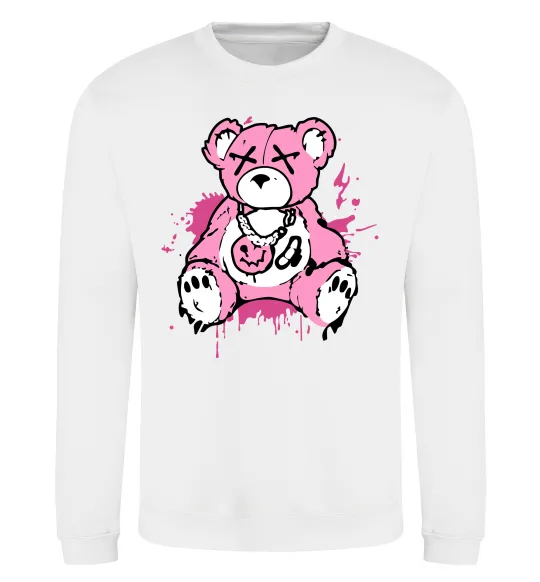 Світшот Bear pink Білий фото