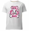 Чоловіча преміум футболка Bear pink Білий фото