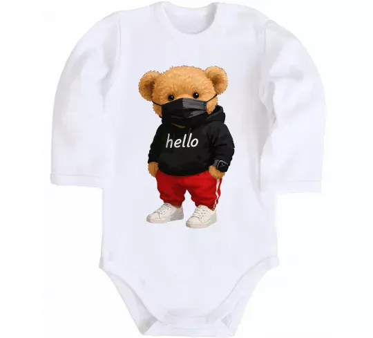 Детский боди Bear swag Белый фото