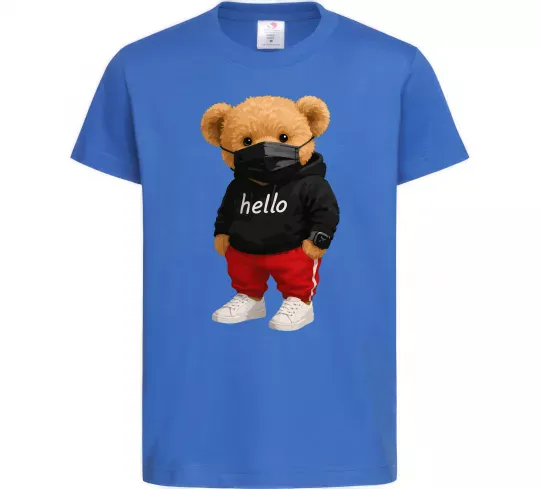 Дитяча футболка Bear swag Яскраво-синій фото