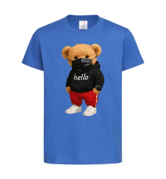 Дитяча футболка Bear swag Яскраво-синій фото