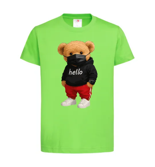 Дитяча футболка Bear swag Лаймовий фото