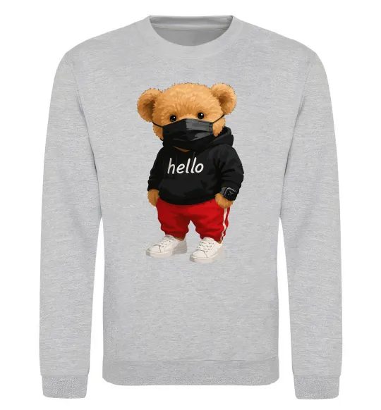 Світшот Bear swag Сірий меланж фото