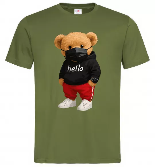 Мужская футболка Bear swag Оливковый фото