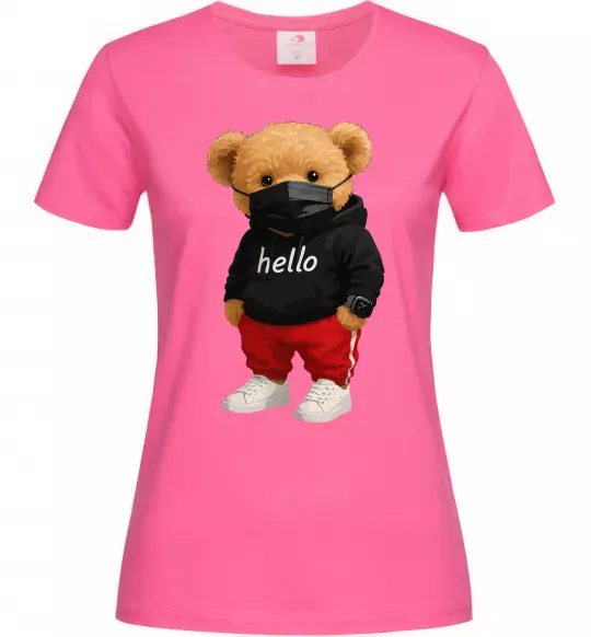 Женская футболка Bear swag Ярко-розовый фото