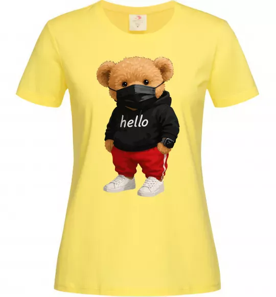Женская футболка Bear swag Лимонный фото
