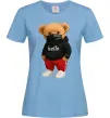 Женская футболка Bear swag Голубой фото