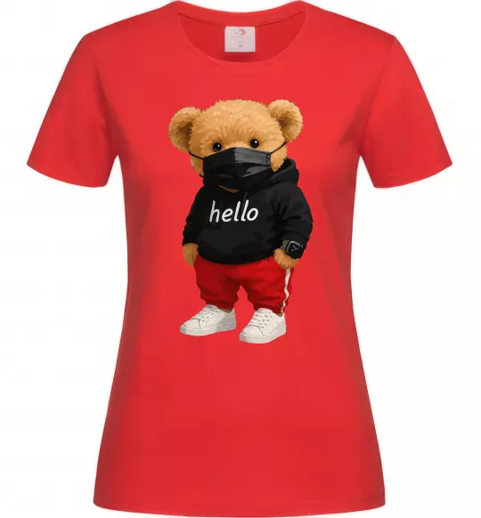 Женская футболка Bear swag Красный фото