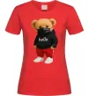 Женская футболка Bear swag Красный фото