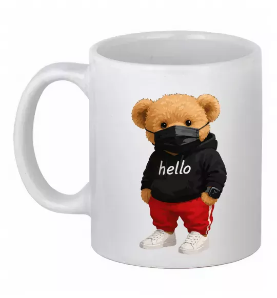 Чашка керамическая Bear swag Белый фото